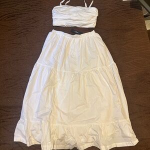 Lulu's White Maxi Skirt Set